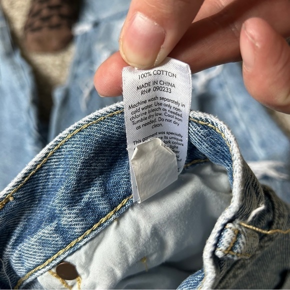 Pacsun High Rise Straight Jeans Medium Wash Distressed Denim Streetwear Size 26 - Picture 3 of 7